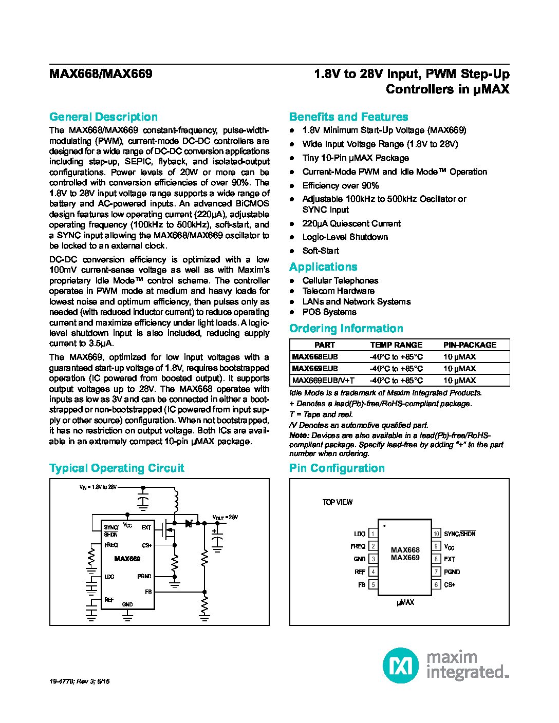 MAX668-MAX669 - Electronics-Lab.com