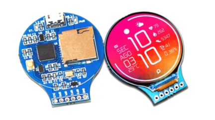 Round LCD Board based on Raspberry Pi’s RP2040 Microcontroller