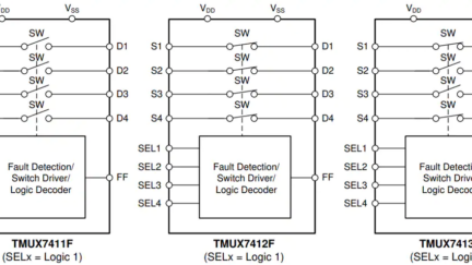 Texas Instruments TMUX741xF SPST Four-Channel Switches