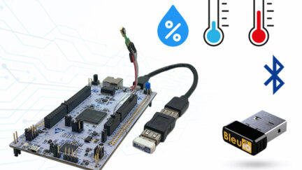 Sensor data collection from STM32 and SHT85 using Bluetooth Low Energy