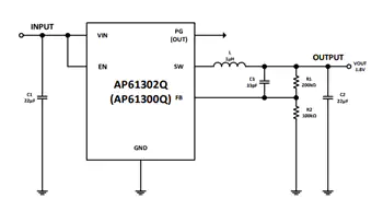 Diodes Incorporated AP61300Q/AP61302Q Synchronous Buck Converters