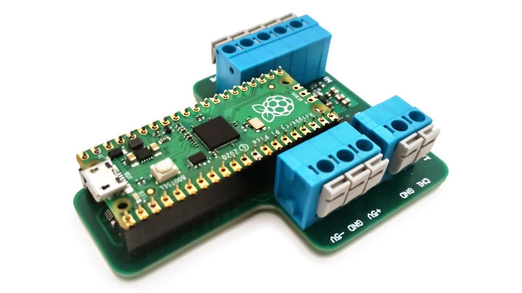 Add PlainDAQ Carrier Board to Raspberry Pi Pico for Analog Functionality