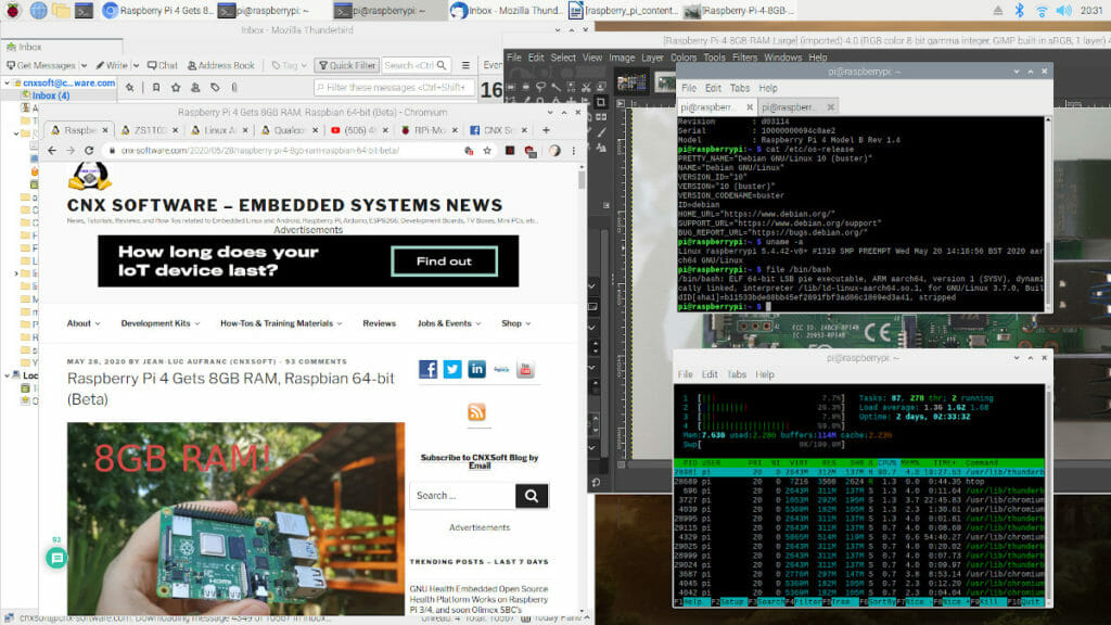 Raspberry Pi 64-bit OS Testing