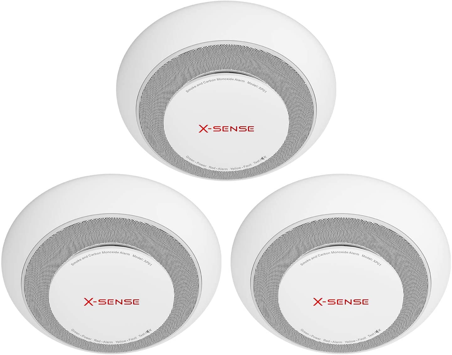 X-Sense XP01-W Smoke and Carbon Monoxide Alarm Detector with Up To 10-Year Battery