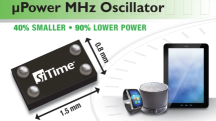 SiT8021 – 1 to 26 MHz – Ultra-Small µPower Oscillator