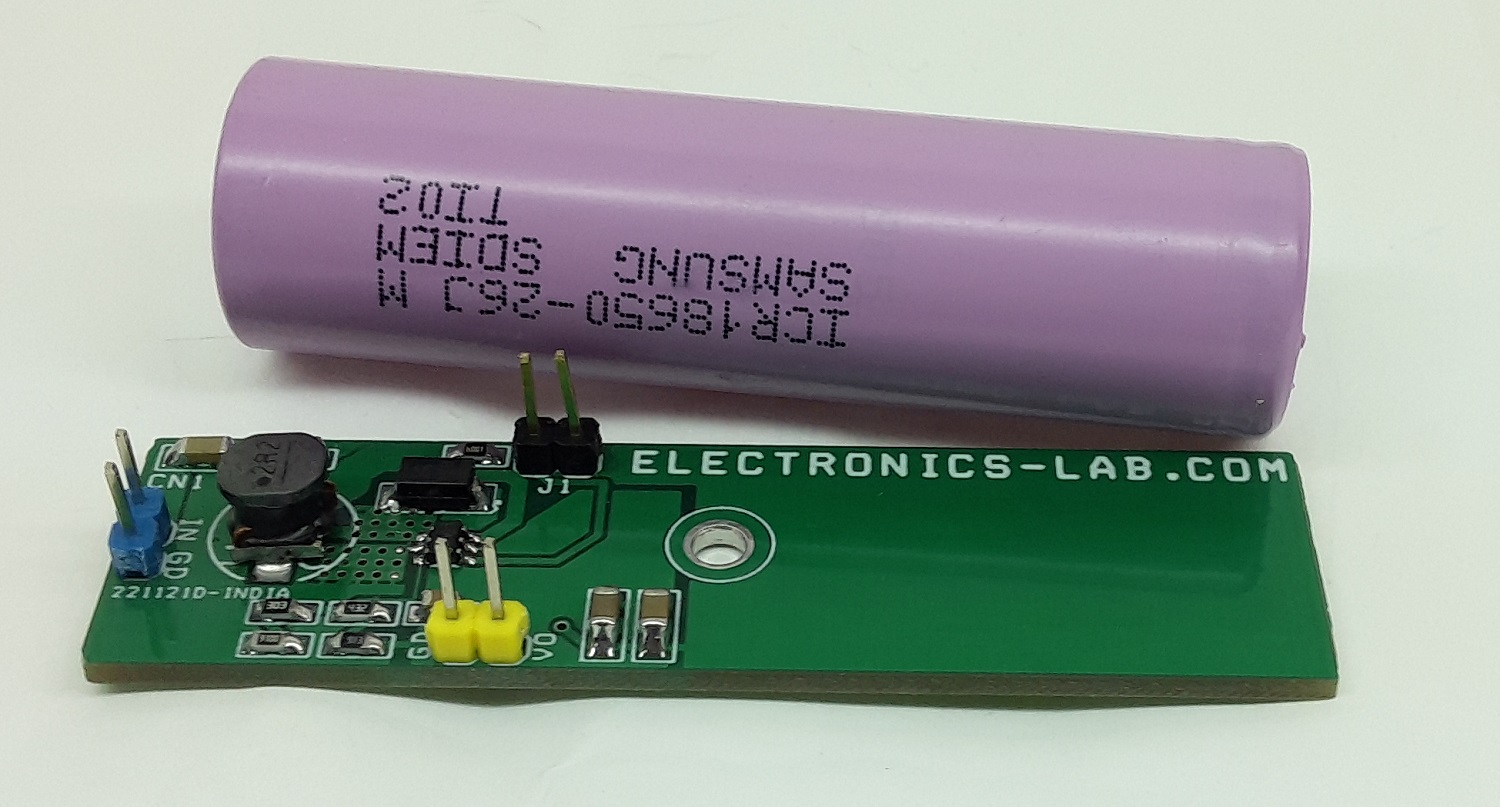 Li-Ion/Li-Po 18650 Battery to 5V Boost Converter