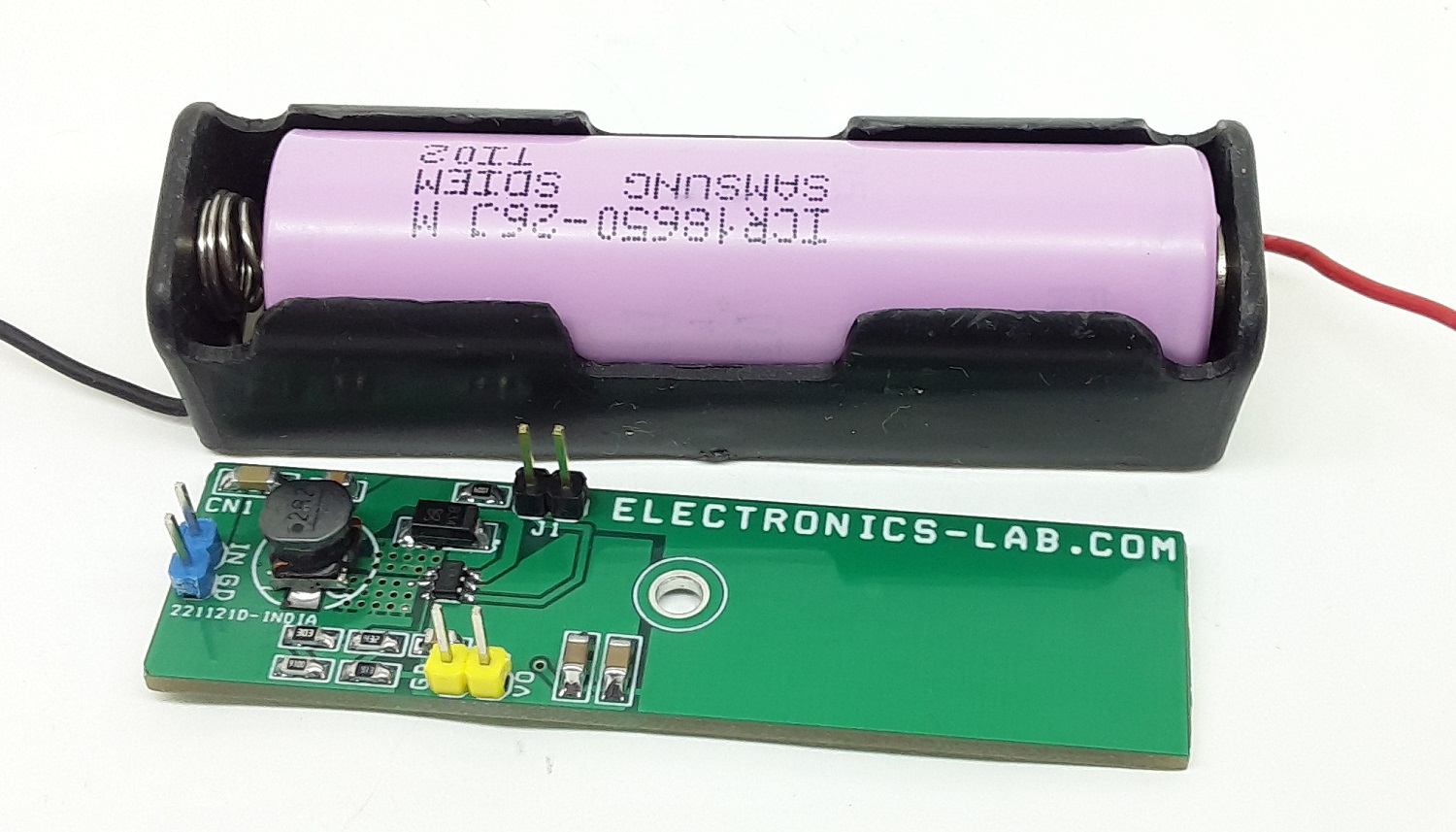 Li-Ion/Li-Po 18650 Battery to 5V Boost Converter