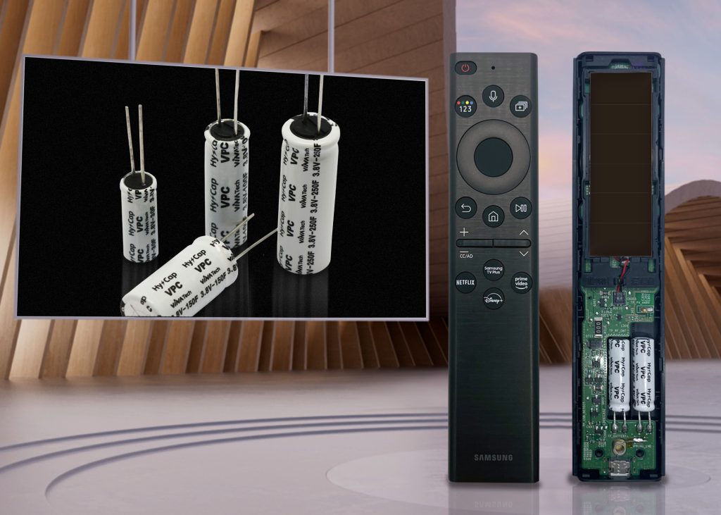 VINATech VPC Hybrid Capacitors replace Batteries in new, eco-friendly Samsung TV Remote VINATech VPC Hybrid Capacitors replace Batteries in new, eco-friendly Samsung TV Remote
