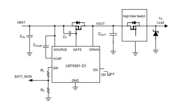 Texas Instruments LM74501-Q1 Reverse Polarity Protection Controller