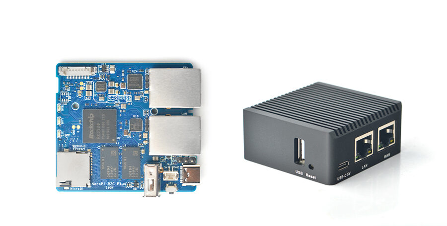 NanoPi R2C Plus dual GbE Router Board Adds 8GB eMMC Flash