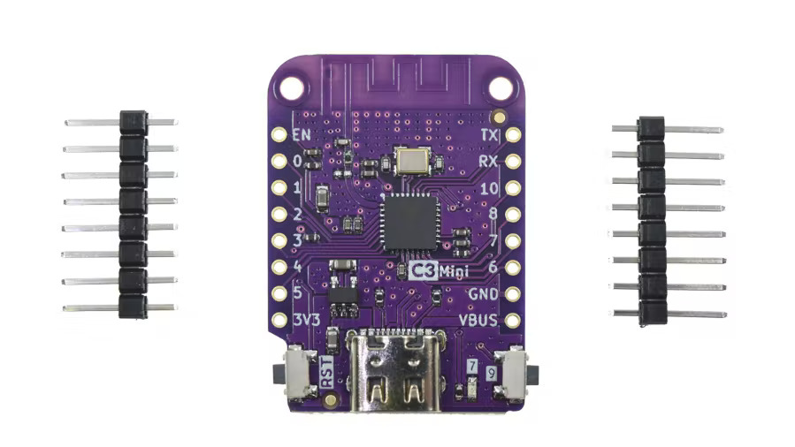 Wemos’ LOLIN C3 Mini Powered by a 32-bit RISC-V processor, priced at $4.10