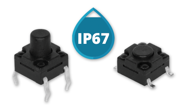 IP67 Rated Models Added to CUI Devices’ Tactile Switches Line