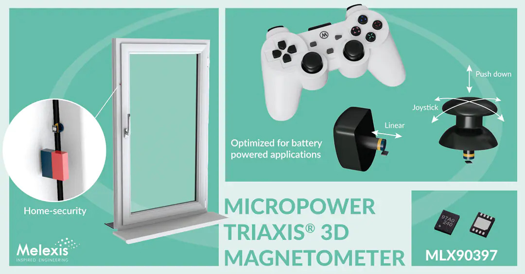 Melexis MLX90397 Micropower Triaxis 3D Magnetometer