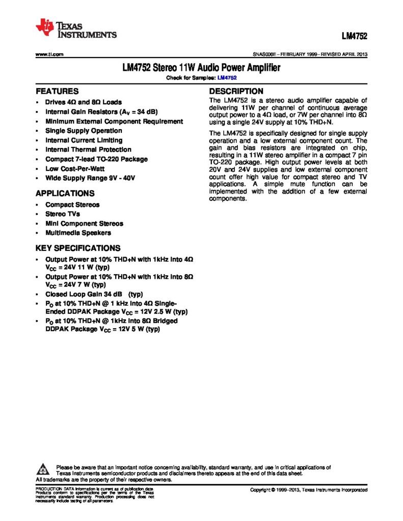 lm4752 - Electronics-Lab.com
