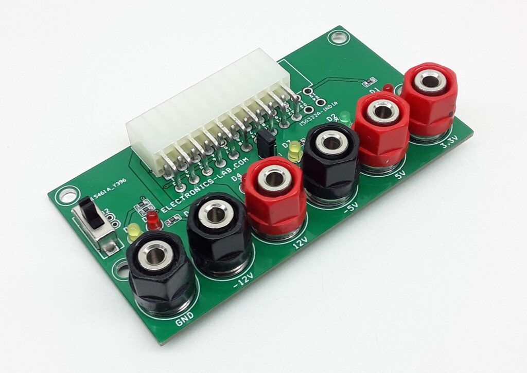 Breakout Board for ATX Power Supply – Benchtop Power Supply