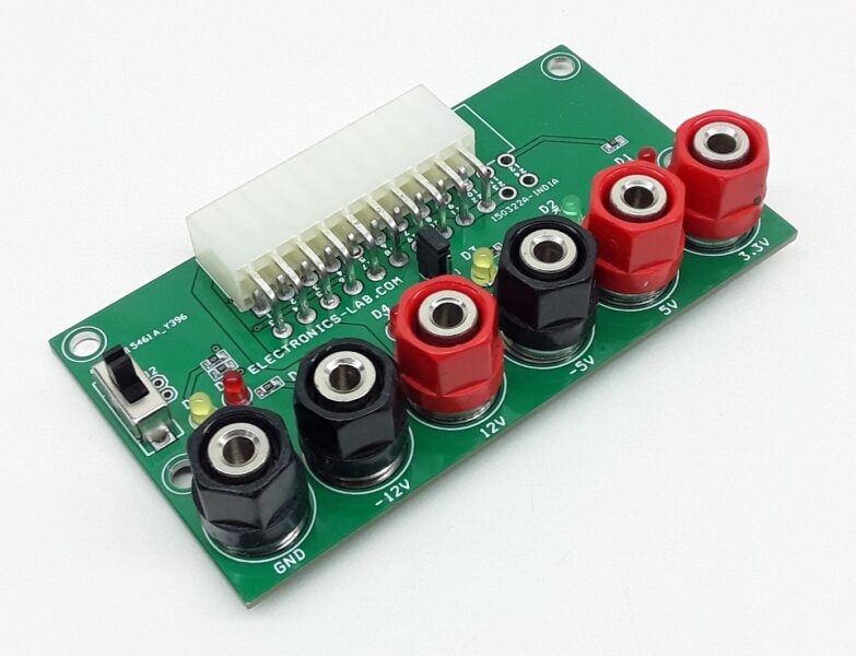 Breakout Board for ATX Power Supply – Benchtop Power Supply