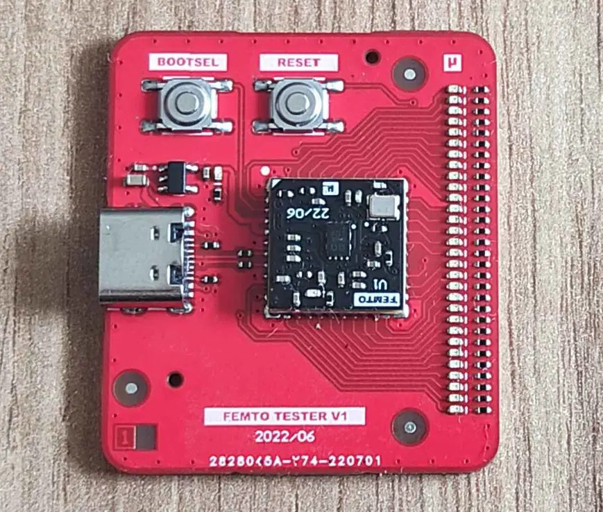 Femto is a RP2040 12x12mm PCB module Femto is a RP2040 12x12mm PCB module