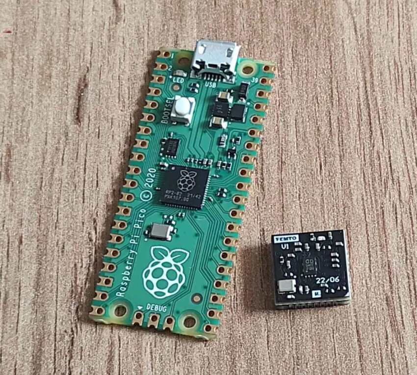 Femto is a RP2040 12x12mm PCB module Femto is a RP2040 12x12mm PCB module