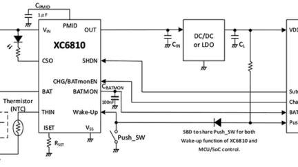 Torex Semiconductor XC6810 Linear Charger IC for Li-ion Batteries