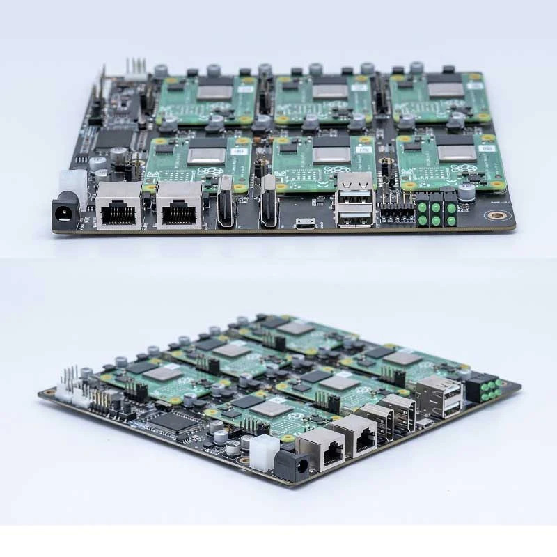 DeskPi Super6C Raspberry Pi CM4 Cluster Mini-ITX board 6 RPI CM4 supported