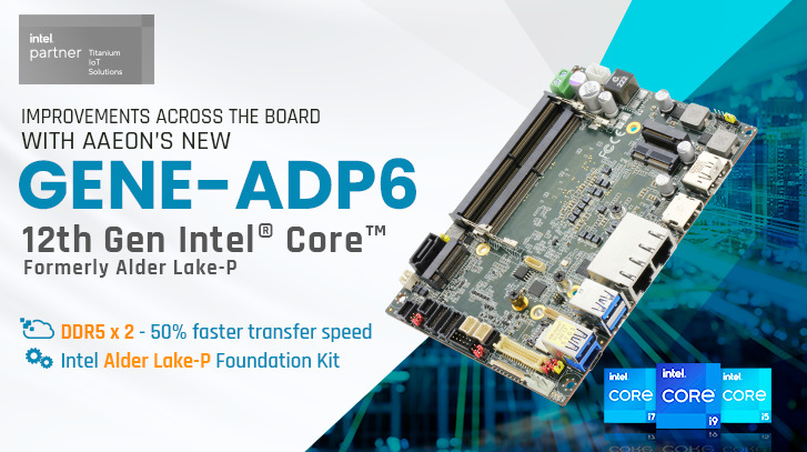 The GENE-ADP6 – Introducing Intel® Alder Lake Processing Power, DDR5, and 8K Resolution Display to the 3.5” SubCompact Board