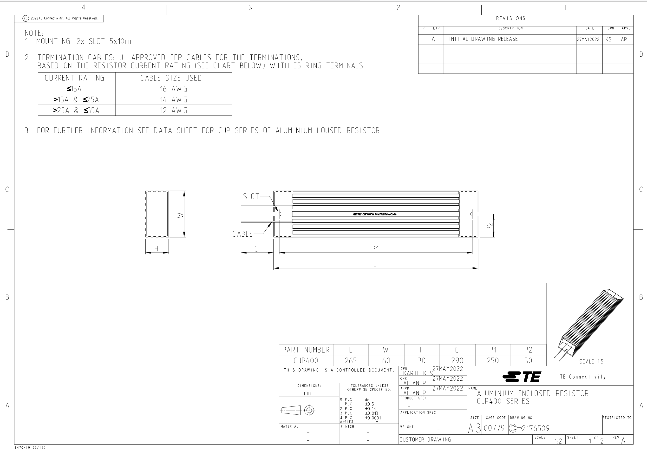 TE Connectivity / Holsworthy CJP Aluminum Enclosed Resistors