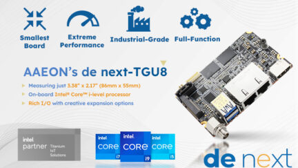 AAEON’s de next-TGU8 Breaks Through Board Space Limitations in Single Board Computing