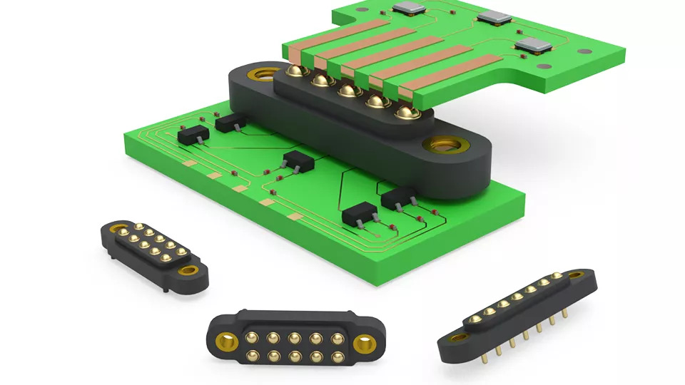 Single and Double Row Omniball Spring-Loaded Connectors