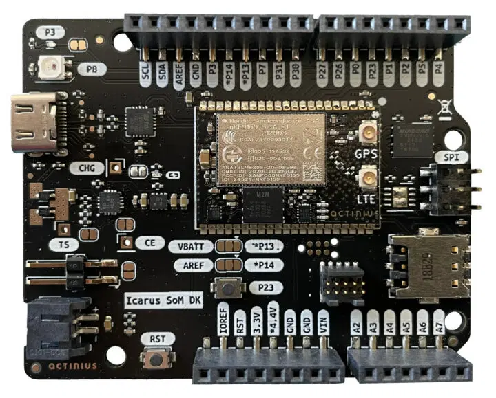 New Icarus SoM Development Kit Features a Nordic nRF9160 System-in-package New Icarus SoM Development Kit Features a Nordic nRF9160 System-in-package