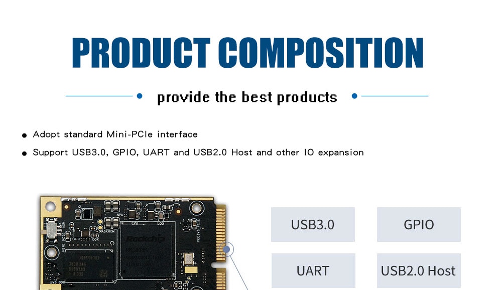 TB-RK1808M0 features Rockchip RK1808K SoC equipped with 3.0 TOPS AI Accelerator