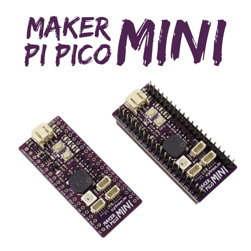 Maker Pi PICO Mini is the latest add-on board for Raspberry Pi Pico and Raspberry Pi Pico W 