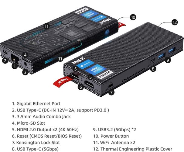 MeLe’s new PCG02 “Pro” Model accommodates a 2280 NVMe SSD and has Impressive Capabilities