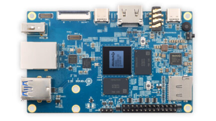 Orange Pi 5 single-board computer features Rockchip RK3588S system-on-chip