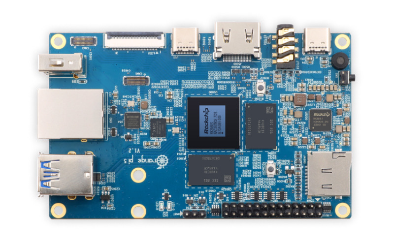 Orange Pi 5 single-board computer features Rockchip RK3588S system-on-chip