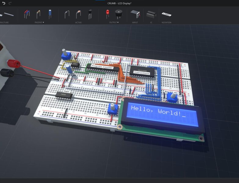Introduction to the Desktop Version of the 3D CRUMB Breadboard Circuit Simulator