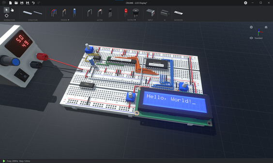 Introduction to the Desktop Version of the 3D CRUMB Breadboard Circuit Simulator