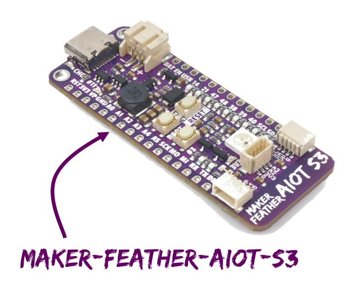 Adafruit Feather AIoT Board with ESP32-S-3,WiFi, BLE, and CircuitPython Compatibility