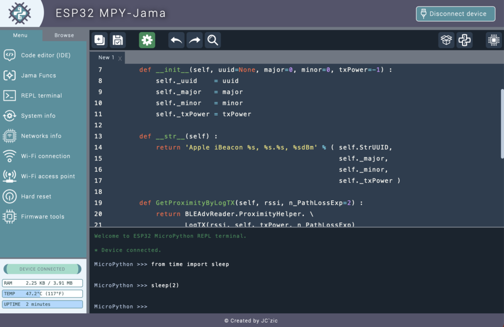 ESP32-MPY-Jama MicroPython IDE Programs ESP32 MCUs ESP32-MPY-Jama MicroPython IDE Programs ESP32 MCUs