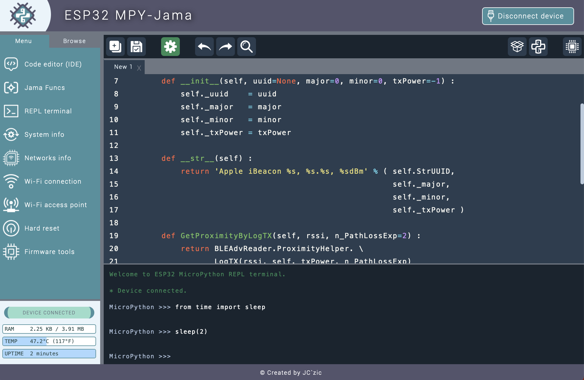 ESP32-MPY-Jama MicroPython IDE Programs ESP32 MCUs