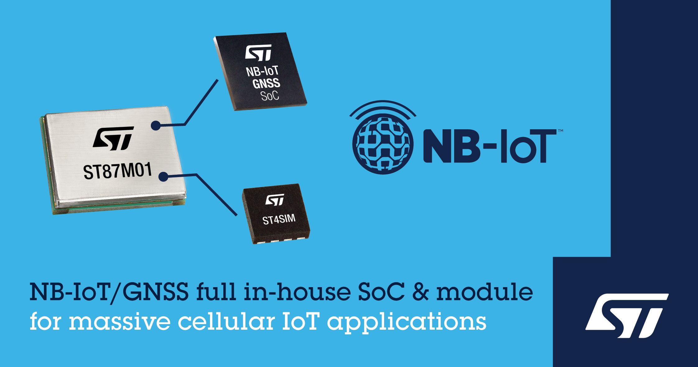 STMicroelectronics unveils NB-IoT modules with GNSS and geo-location capability