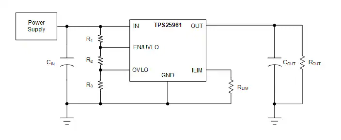 Texas Instruments TPS25961 100miliΩ eFuse