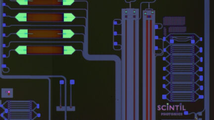 Scintil Photonics demonstrates first single chip 100 GHz DFB Comb Laser Source at OFC 2023