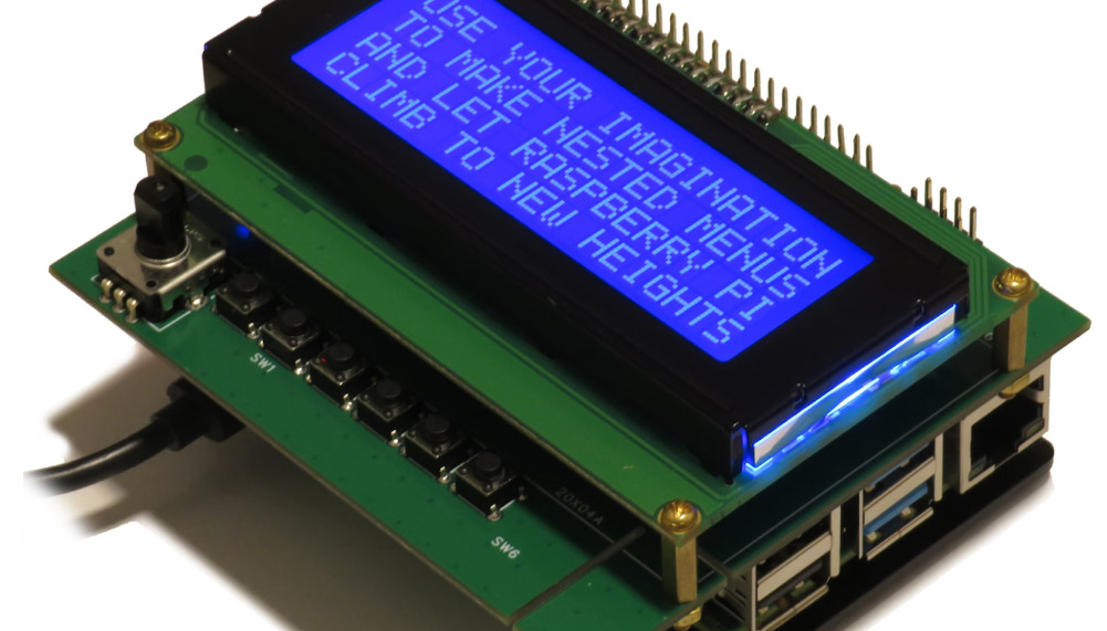 Sequent Microsystem’s 6-in-1 LCD Adapter HAT for Raspberry Pi
