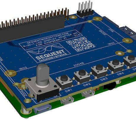 LCD Adapter for 1602 Display with Rotary ENcoder and six pushbuttons ...