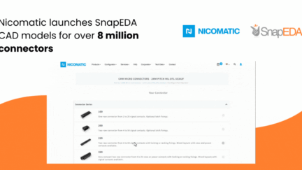 Nicomatic launches SnapEDA CAD models for over 8 million connectors to accelerate circuit board design