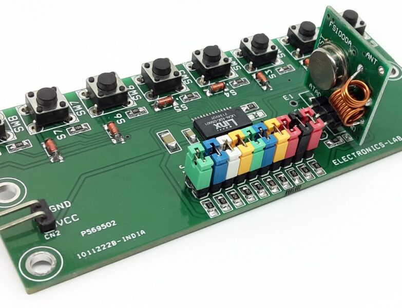 8 Channel RF Remote Transmitter with Holtek and Serial Protocol