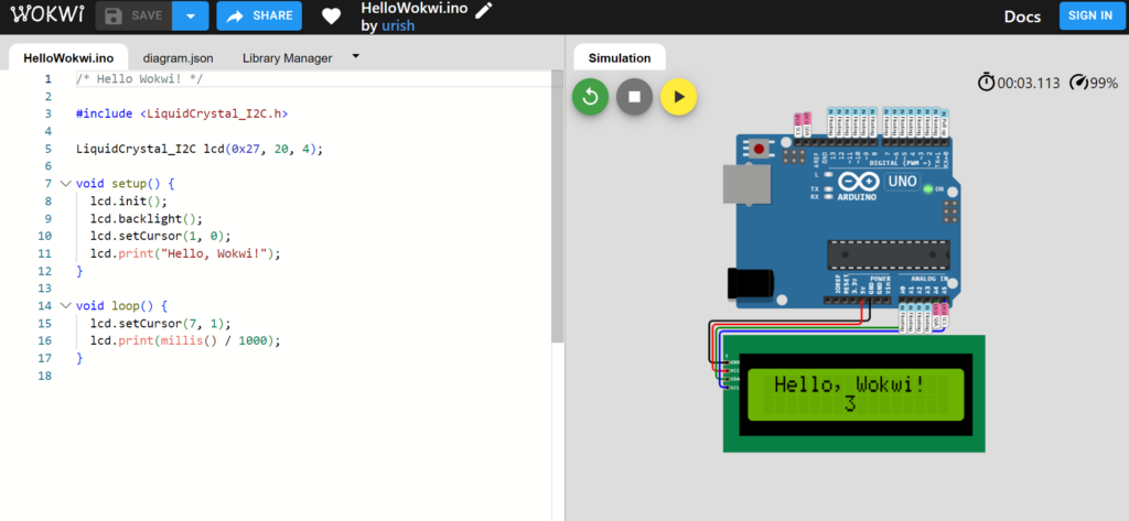 Wokwi is an online simulator for Arduino, Raspberry Pi Pico, and ESP32 boards Wokwi is an online simulator for Arduino, Raspberry Pi Pico, and ESP32 boards