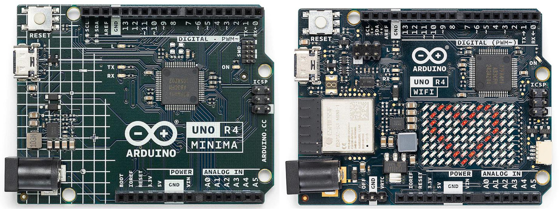 Arduino Uno R4 Minima and R4 Wi-Fi
