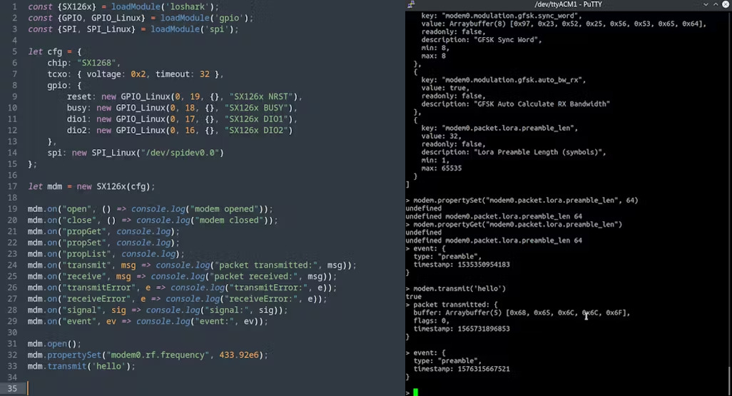 loshark JavaScript example