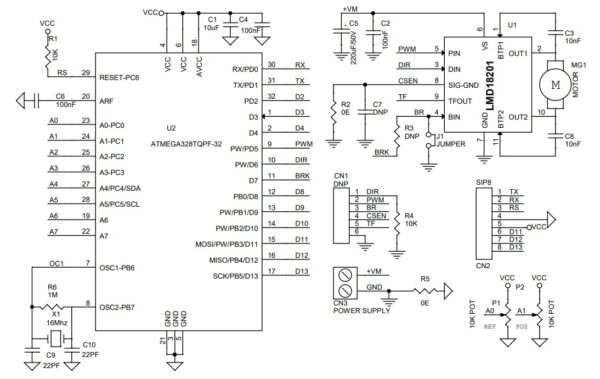 DC Motor Position Control Using Potentiometer - Arduino Compatible ...